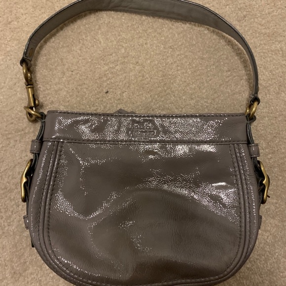 Coach Handbags - Coach grey shiny handbag